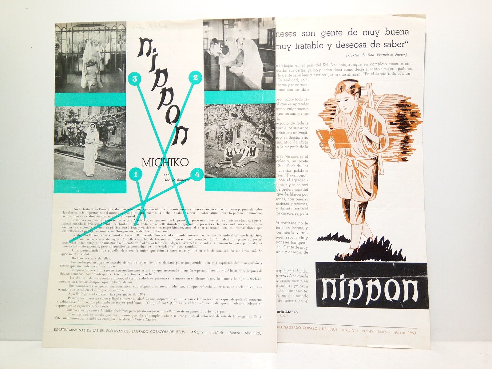 NIPPON - Boletn Misional de las RR. Esclavas del Sagrado Corazn de Jess. Ao 8. Nos. 45 y 46. 1960