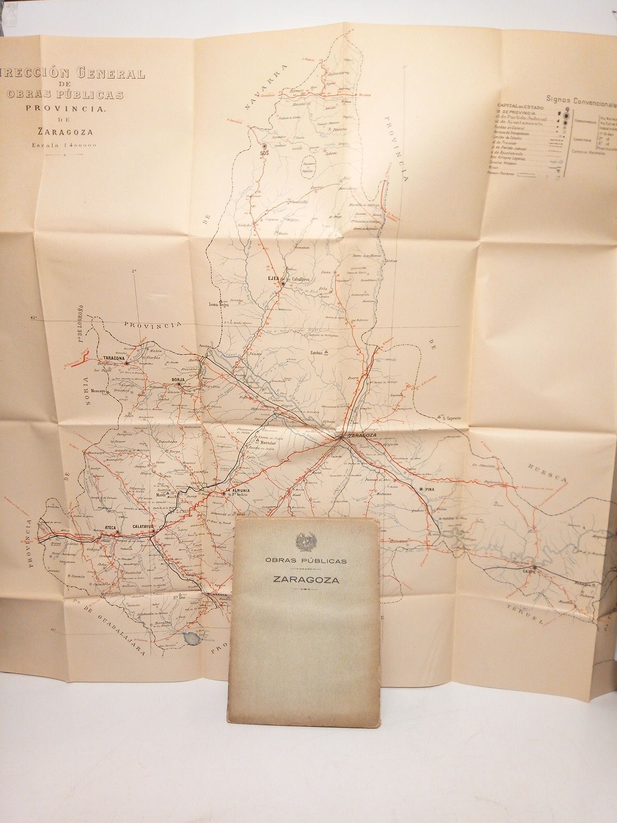 DIRECCION GENERAL DE OBRAS PUBLICAS - Provincia de Zaragoza [Mapa escala 1:400.000]