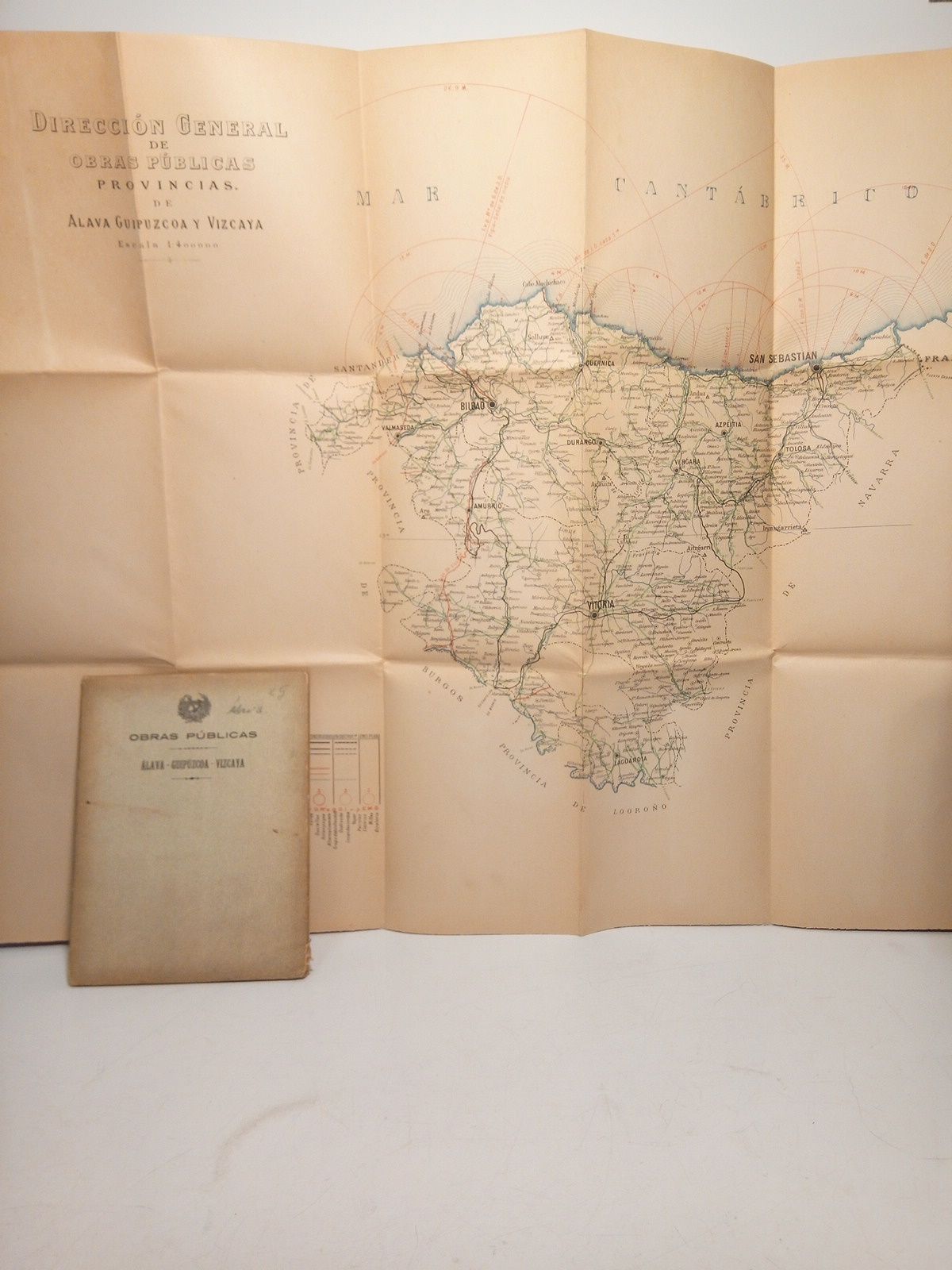 DIRECCION GENERAL DE OBRAS PUBLICAS - Provincias de Alava, Guipuzcoa y Vizcaya [Mapa escala 1:400.000]