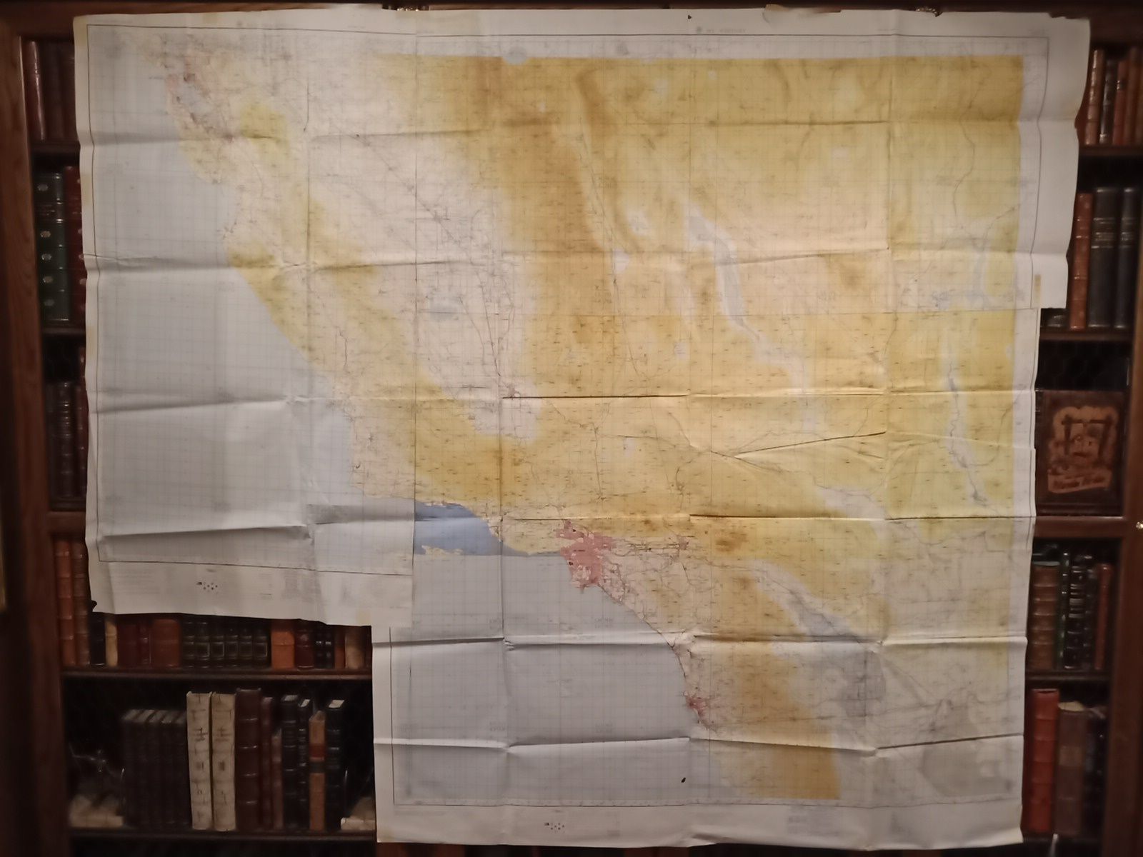 U.S. Army Corps of Engineers - [Mapa estratgico militar de California, abarcando desde San Francisco a San Diego]. 1:500.000 /  Lambert conformal conic projection
