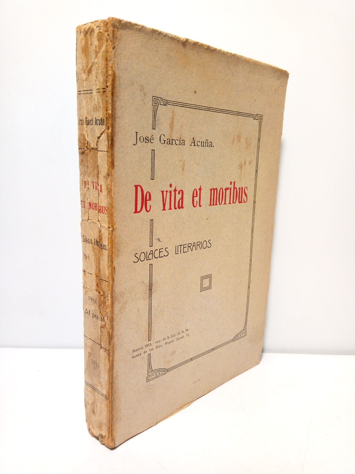 GARCIA ACUA, Jos - De vita et moribus (Solaces literarios)