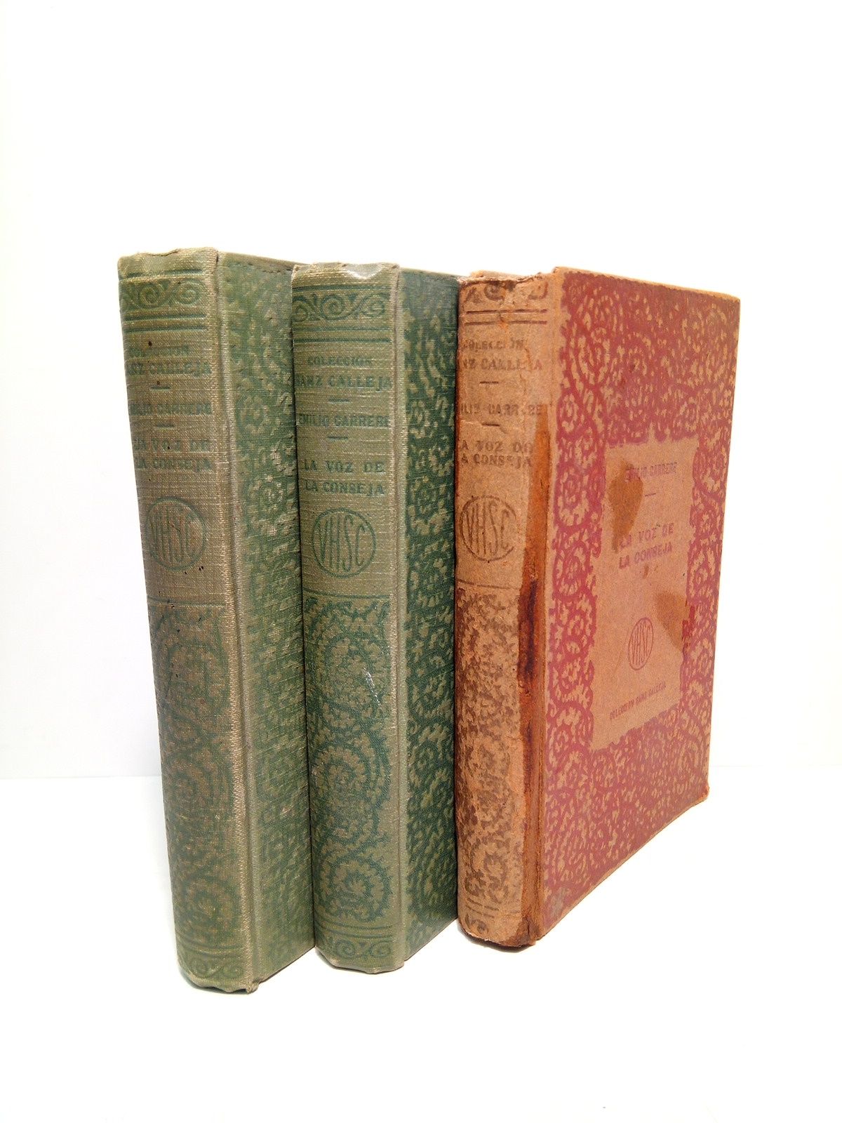 CARRERE, Emilio (Recopila) - La Voz de la Conseja: Seleccin de las mejores novelas breves y cuentos de los ms esclarecidos literatos / Recopilacin hecha por Emilio Carrere. [En 3 VOLS.]